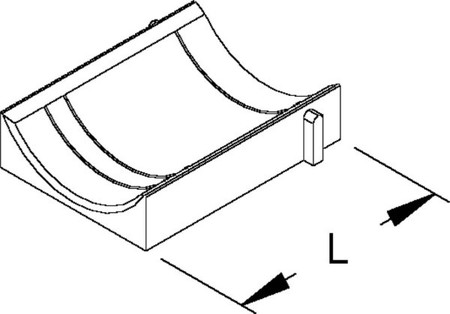 Shell for cable clamp Counter shell 70 mm 70 mm 20GWU-70