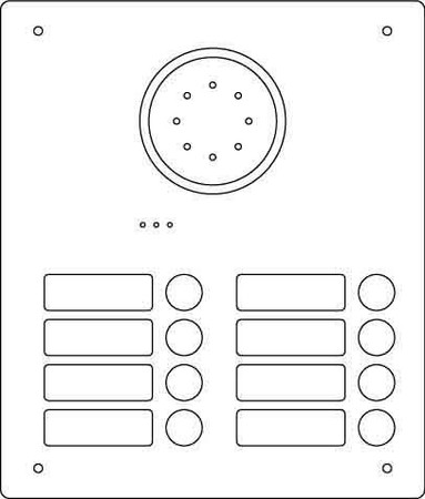 Doorbell panel 8 Stainless steel Stainless steel 1812120