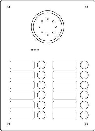 Doorbell panel 12 Stainless steel Stainless steel 1812320