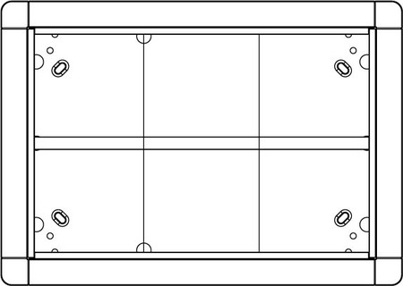 Mounting frame for door station 6 Aluminium 1881670