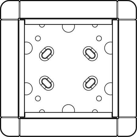 Mounting frame for door station 1 Aluminium 1883170