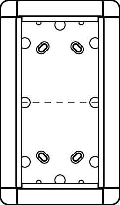 Mounting frame for door station 2 Aluminium 1883220