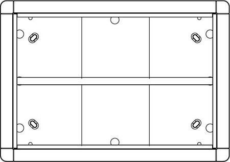 Mounting frame for door station 6 Aluminium 1883670