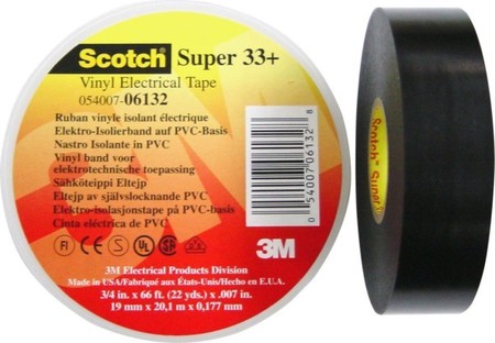 Adhesive tape 25 mm PVC Black 80014001020