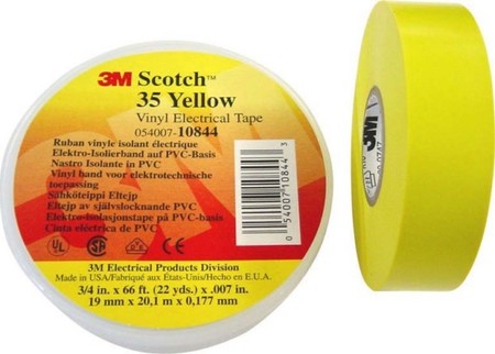 Adhesive tape 19 mm PVC Yellow 80611211592