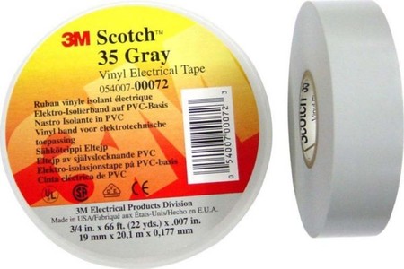 Adhesive tape 19 mm PVC Grey 80611211626