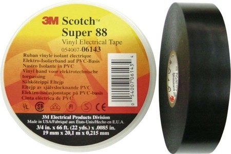 Adhesive tape 19 mm PVC Black 80610139521