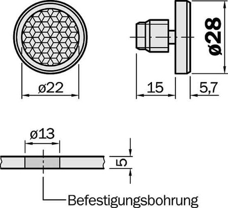 Reflector for light curtain Round 1003546