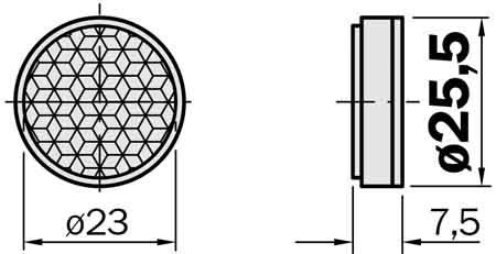 Reflector for light curtain Round 1003621