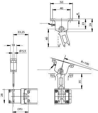 Actuator for position switch with separate actuator  5306529