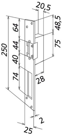 Electrical door opener Standard door opener Flat 12 V 012258