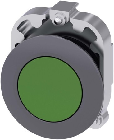 Front element for push button Green 1 Round 3SU10600JB400AA0