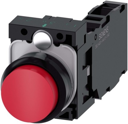 Push button, complete 1 Red 3SU11000BB201FA0