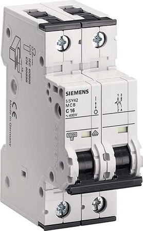 Miniature circuit breaker (MCB) D 2 16 A 5SY42168