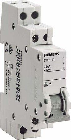 Main switch for distribution board Off switch 1 5TE8211