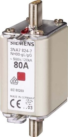 Low Voltage HRC fuse NH00 125 A 500 V 3NA7832