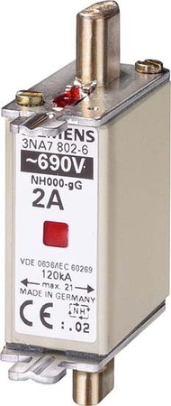 Low Voltage HRC fuse NH000 35 A 690 V 3NA78146