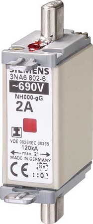 Low Voltage HRC fuse NH000 32 A 690 V 3NA68126