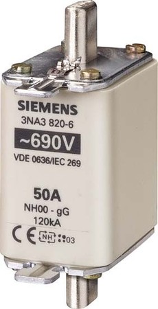 Low Voltage HRC fuse NH00 50 A 690 V 3NA38206
