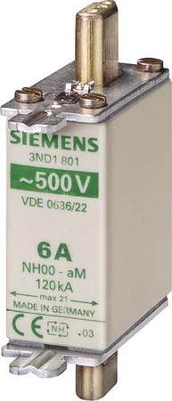 Low Voltage HRC fuse NH00 63 A 500 V 3ND1822