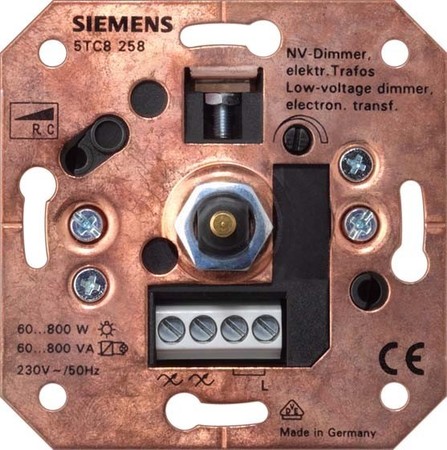 Dimmer Basic element Turn/push button 5TC8258