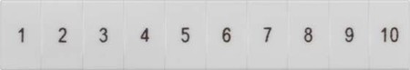 Labelling for terminal block Numbers Horizontal 8WH81203AB25