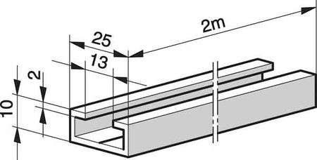 DIN rail (top hat rail) Aluminium 9708940