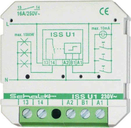 Latching relay Electronic switch Flush mounted (plaster) issu19