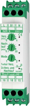 Timer relay for distribution board Seconds/minutes NR3009