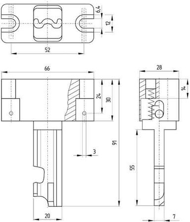 Actuator for position switch with separate actuator  101144797