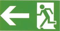 Pictogram for emergency luminaire Sticker Escape route 121120026