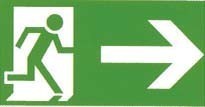 Pictogram for emergency luminaire Sticker Escape route 121120027