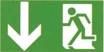 Pictogram for emergency luminaire Sticker Escape route 121120028