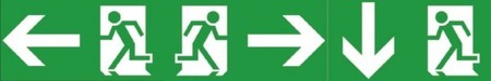 Pictogram for emergency luminaire Sticker Escape route 900110002