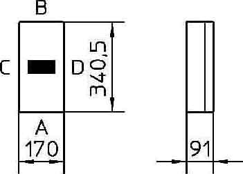 Box/housing for surface mounting on the wall/ceiling  136801