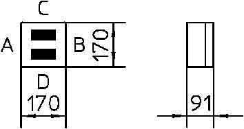 Box/housing for surface mounting on the wall/ceiling  136288