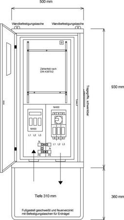 Energy distributor for construction site 80 A 55 kVA 2000