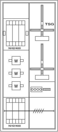 Meter cabinet equipped 2-story 1 1 2CPX032405R9999