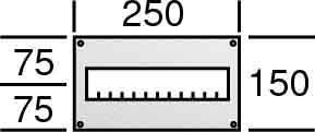 Cover for distribution board 150 mm 250 mm 2CPX062802R9999