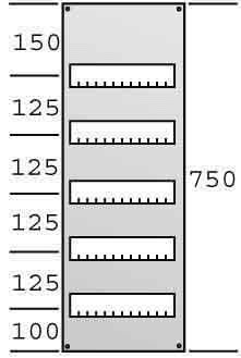 Cover for distribution board 750 mm 250 mm 2CPX062810R9999