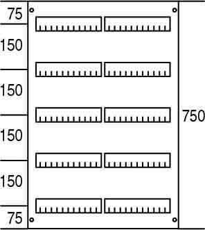 Cover for distribution board 750 mm 500 mm 2CPX062846R9999