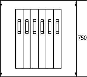 Cover for distribution board 750 mm 750 mm 2CPX062906R9999