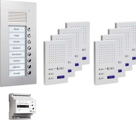 Door station set Silver PPUF08-EN/02