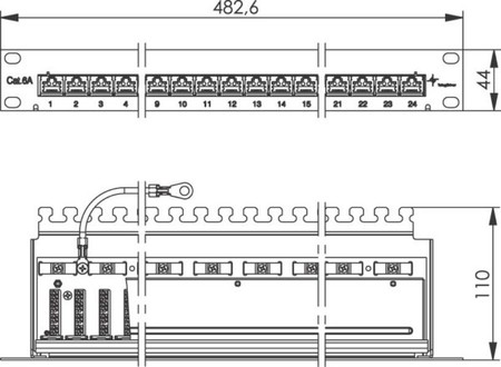 Patch panel copper (twisted pair)  J02023S0051