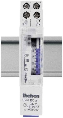 Analogous time switch for distribution board DIN rail 1 1600001