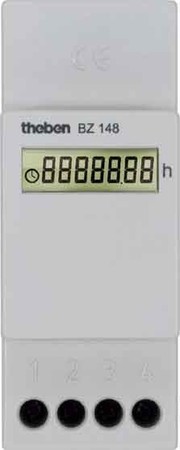 Hour meter DIN rail Digital 99999 h 1480000