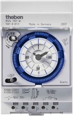 Analogous time switch for distribution board DIN rail 1 1910011