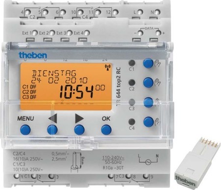 Digital time switch for distribution board DIN rail 4 6440300