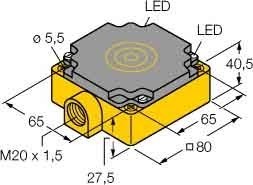 Inductive proximity switch 80 mm 80 mm 40.5 mm 13405