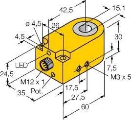 Inductive proximity switch 35 mm 60 mm 30 mm 14040